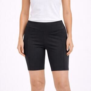 Brisas Core Essentials Bike Shorts Women’s Large Black Moisture Wicking Athletic